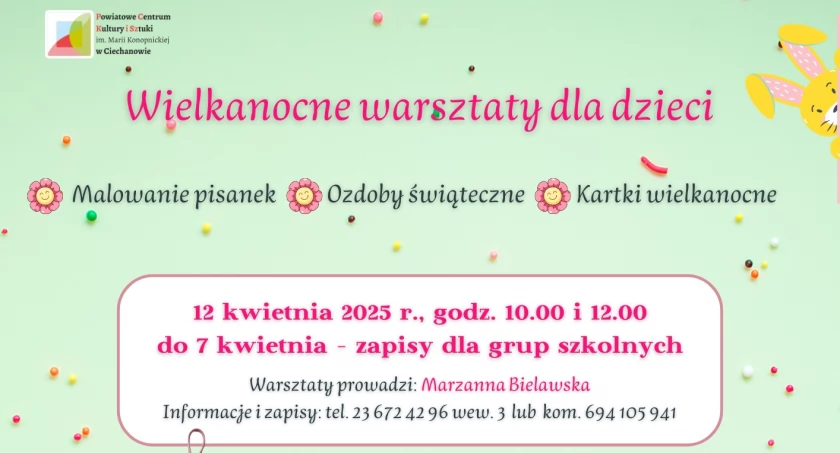 Warsztaty wielkanocne dla dzieci w Ciechanowie