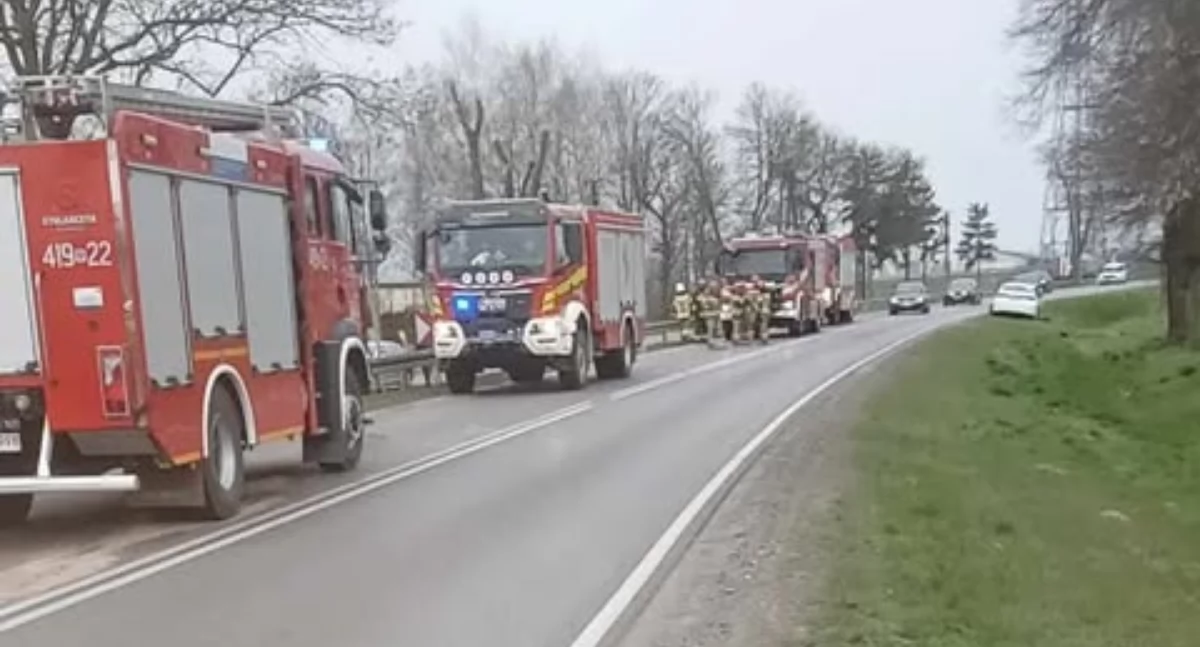 Groźne zdarzenie na drodze krajowej w pobliżu Ciechanowa