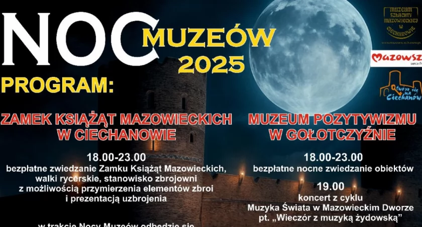 Noc Muzeów w Ciechanowie i Gołotczyźnie