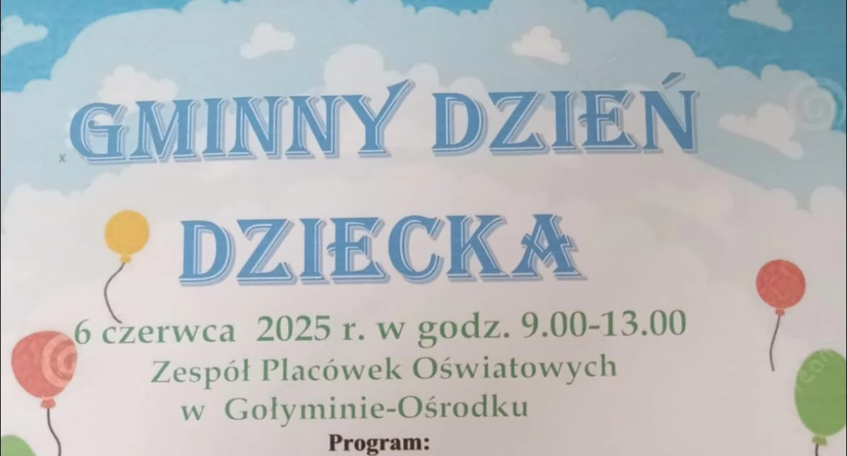 Przed nami Gminny Dzień Dziecka w Gołyminie - Ośrodku