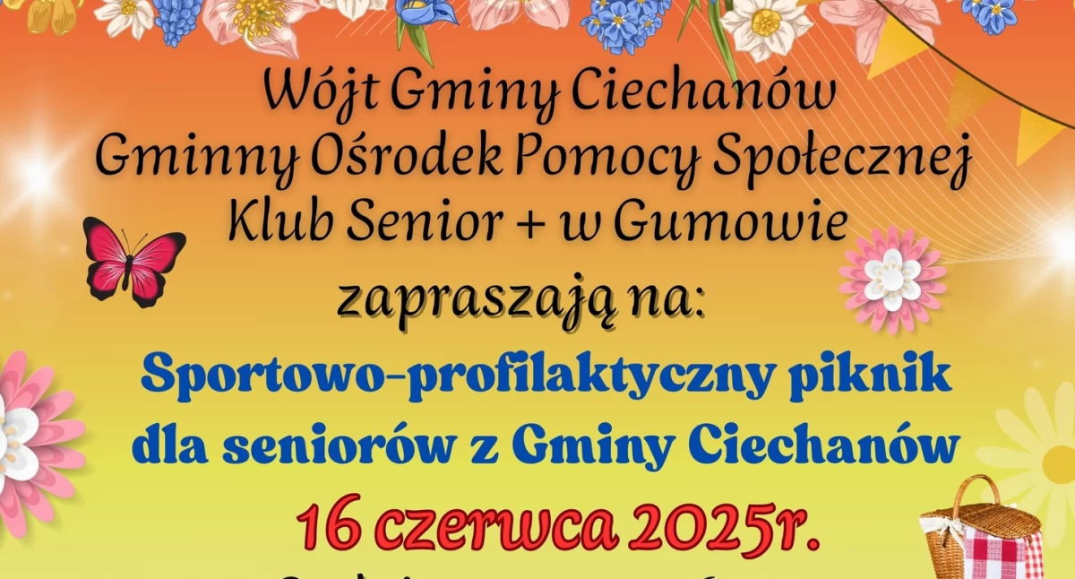 Seniorzy na sportowo. Zaproszenie na piknik w gminie Ciechanów