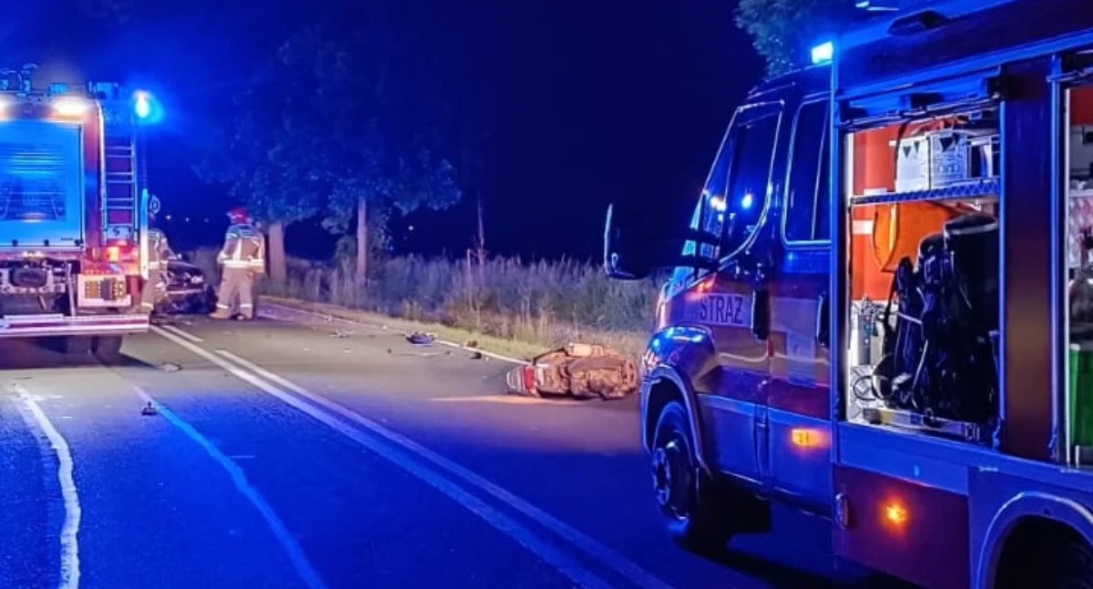 Wypadek z udziałem motorowerzysty. Uderzył w osobówkę