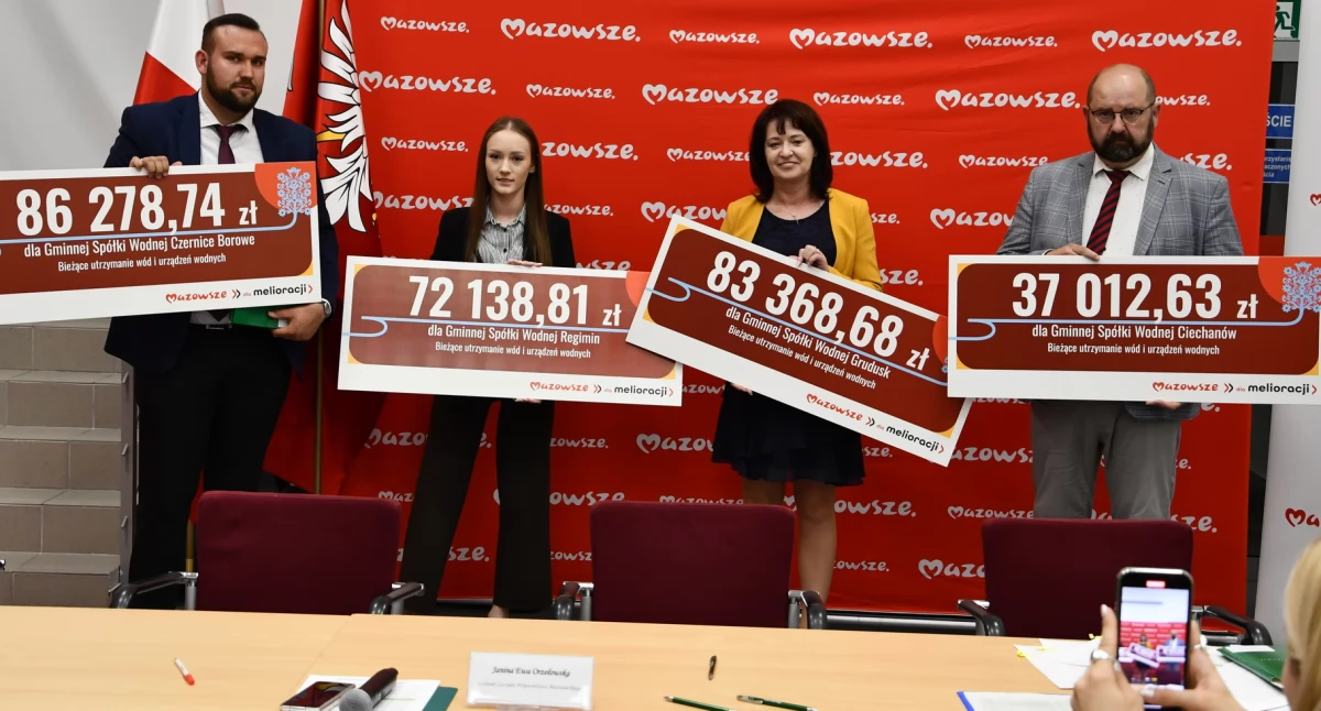 Pieniądze dla spółek wodnych z powiatu ciechanowskiego