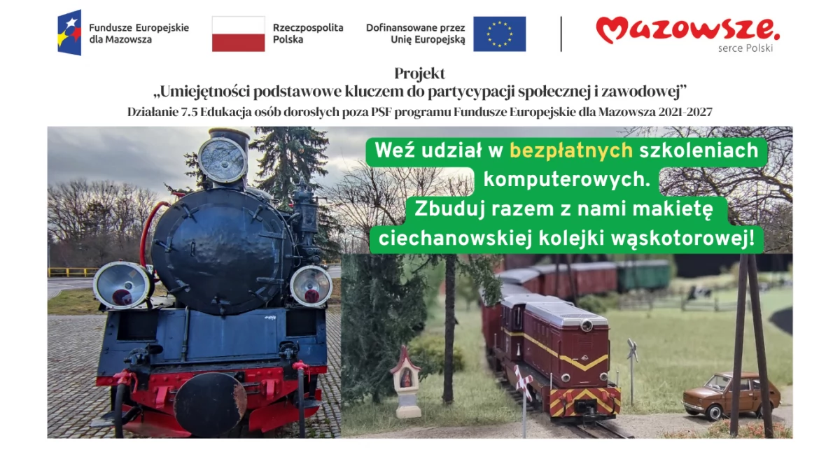 Bezpłatne zajęcia komputerowe i warsztaty modelarskie dla mieszkańców powiatu ciechanowskiego
