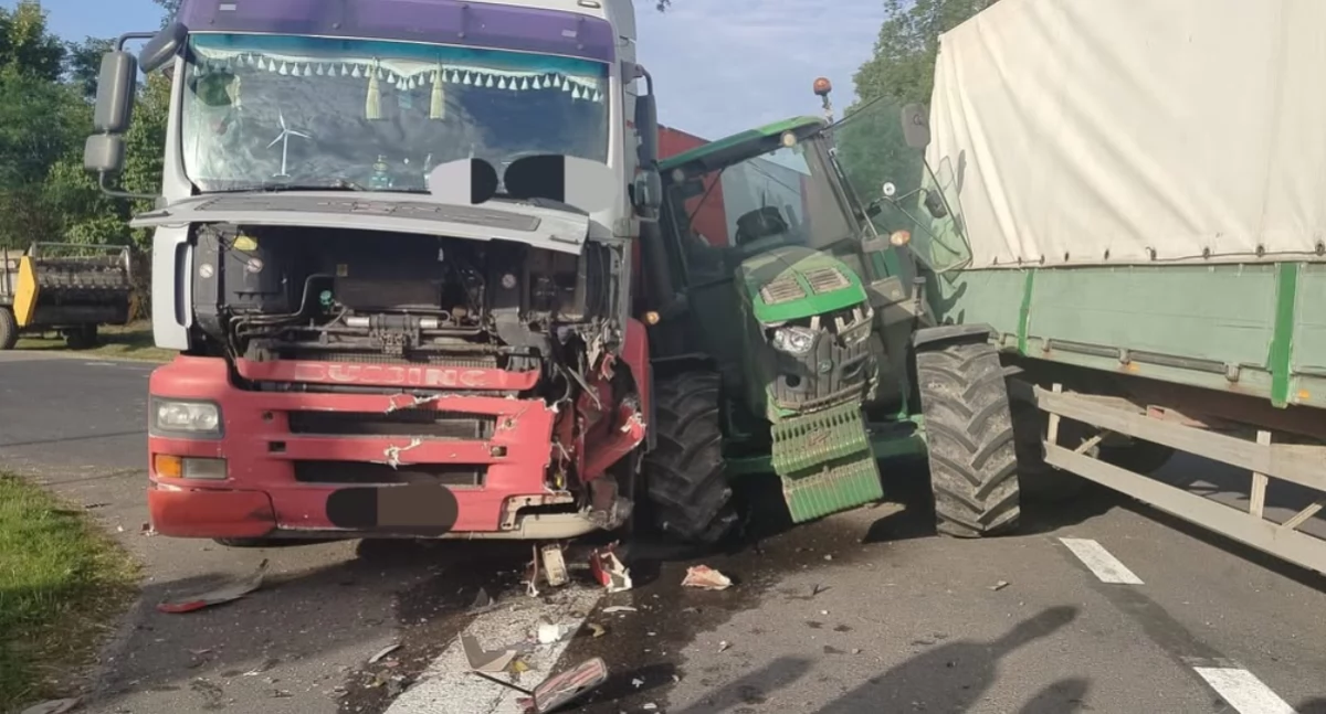 Niebezpiecznie w czasie żniw. Dwa zdarzenia z udziałem pojazdów rolniczych