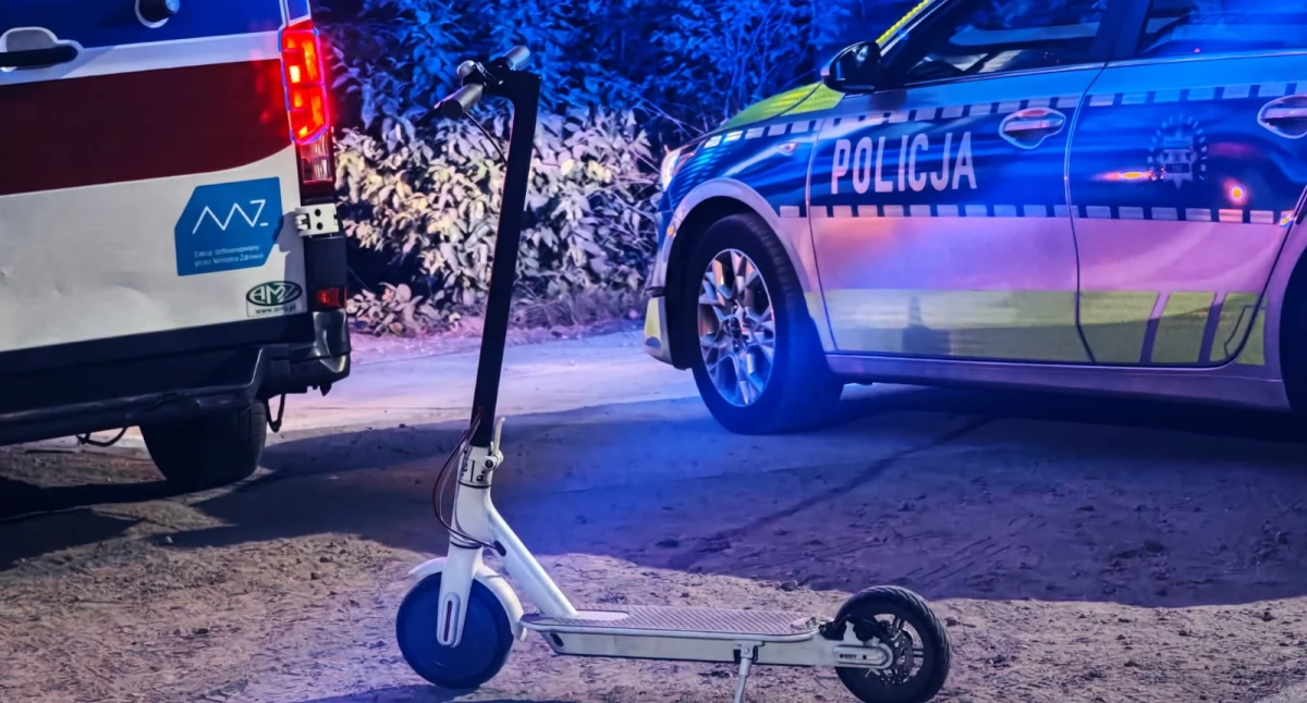 Wypadek na hulajnodze. 15-latka trafiła do szpitala w Ciechanowie