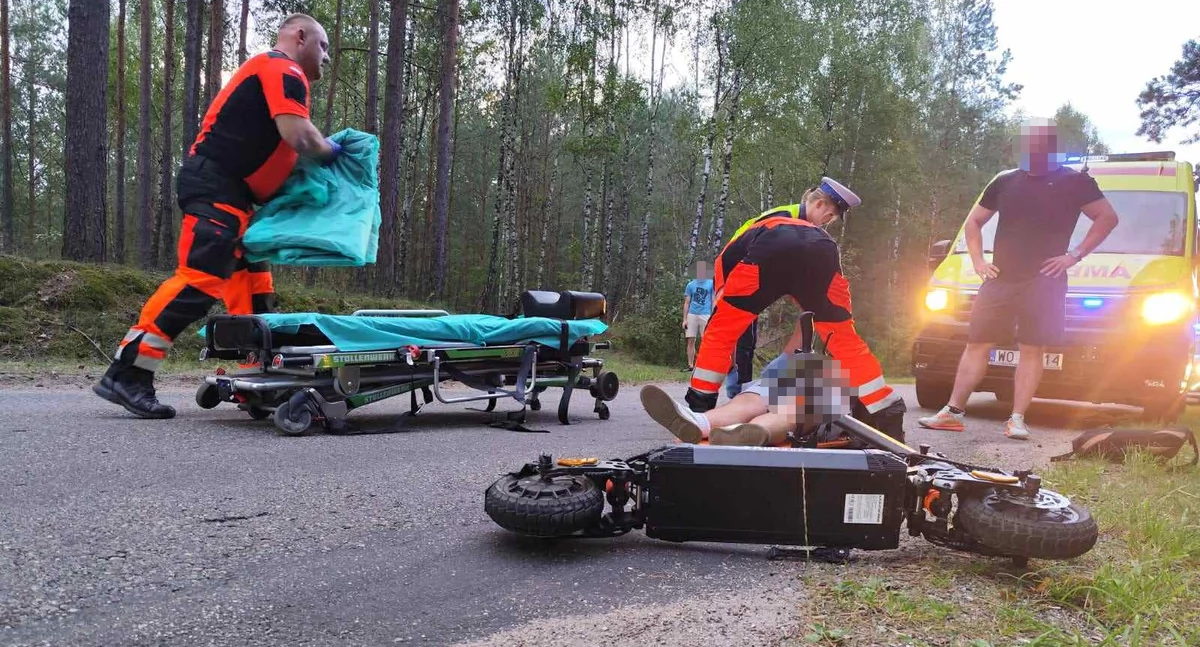 15-latek ranny w wypadku. Brak kasku mógł zakończyć się tragicznie