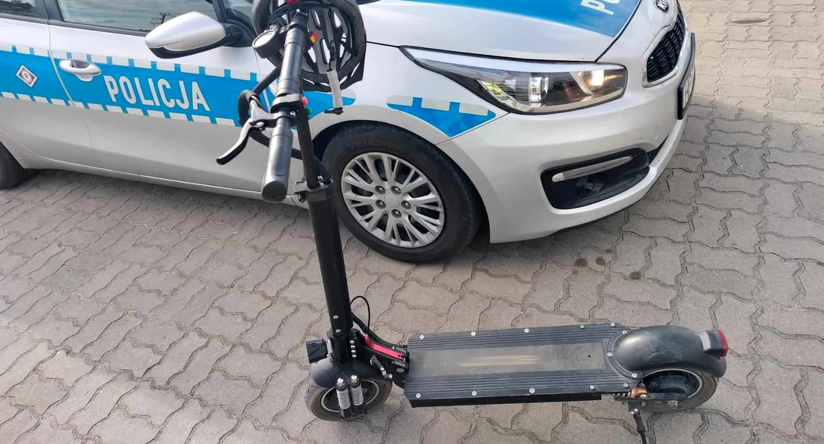Pijany jeździł hulajnogą po Glinojecku. Zatrzymała go policja