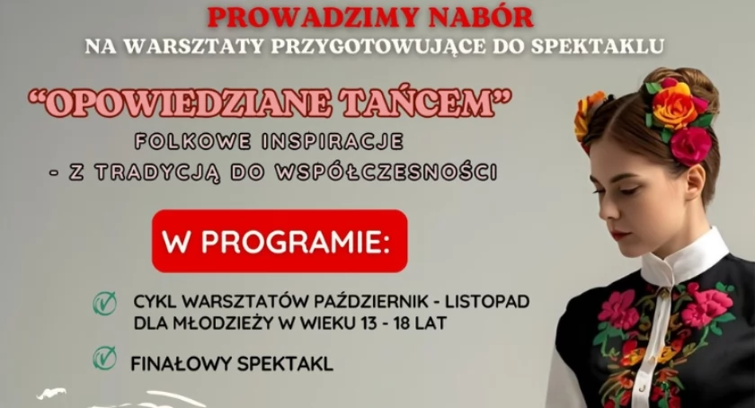 W Ciechanowie trwa nabór na warsztaty do spektaklu „Opowiedziane tańcem”