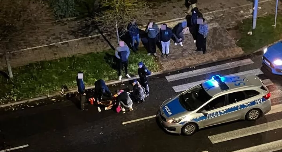 Wypadek w centrum Ciechanowa. Potrącił pieszą i odjechał z miejsca zdarzenia [zdjęcia]