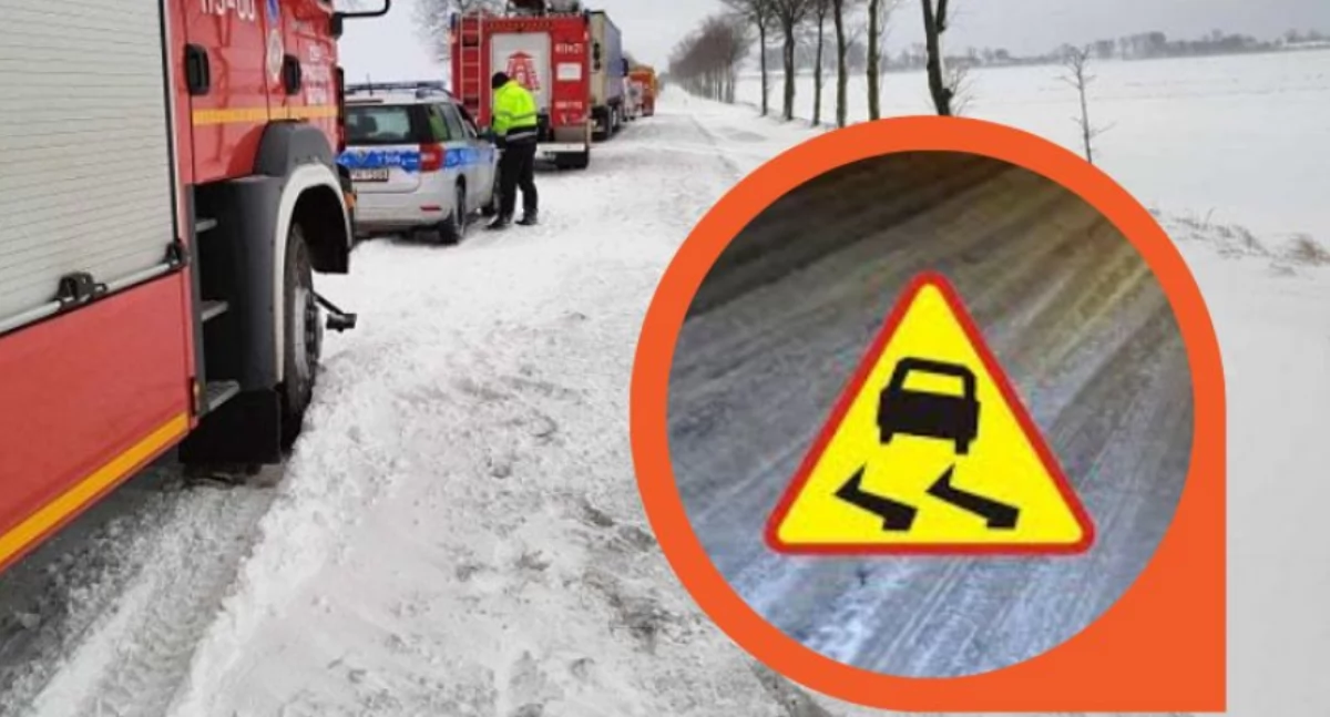 Pierwszy atak zimy. Osiem zdarzeń na drogach w Ciechanowie i okolicy