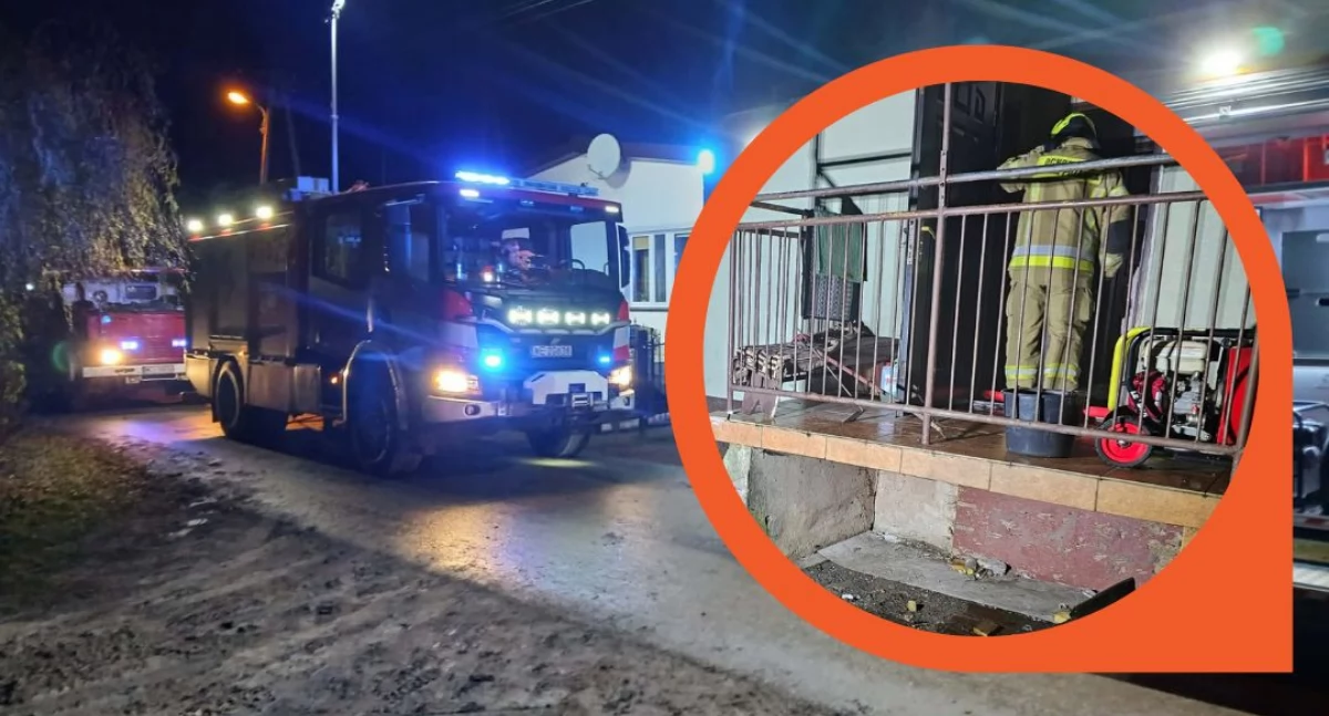 Pożar w domu pod Ciechanowem [zdjęcia]