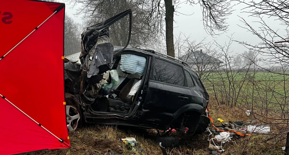 Wypadek drogowy koło Ciechanowa. Kierowca był nieprzytomny [zdjęcia]