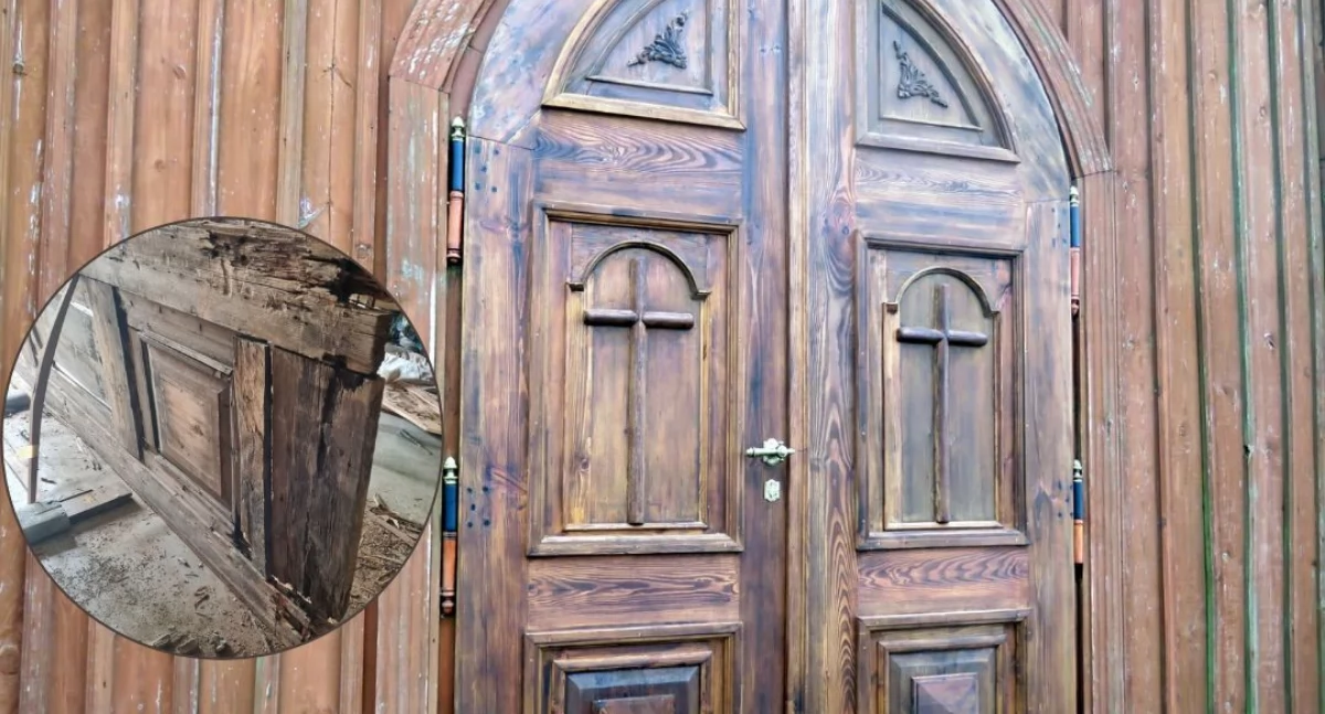 Odrestaurowali drzwi w kościele koło Ciechanowa [zdjęcia]