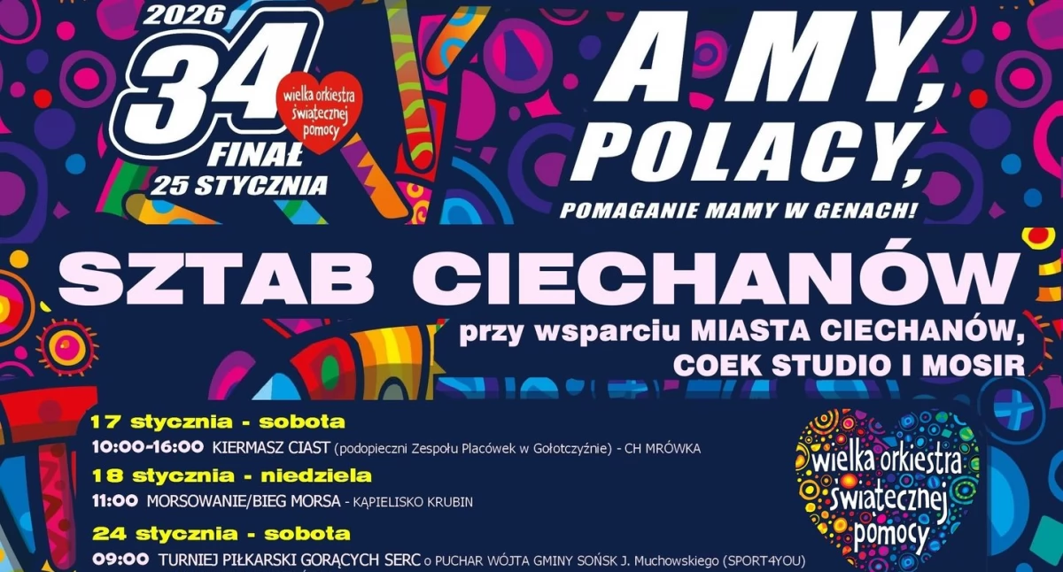 Ciechanów zagra z WOŚP! Co będzie się działo? [program]
