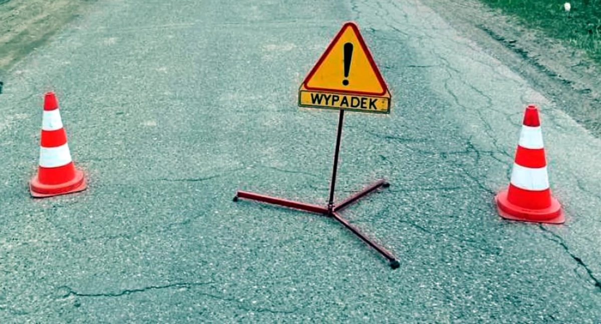 AKTUALIZACJA: Groźne zdarzenie w pobliżu Ciechanowa. Auto uderzyło w drzewo