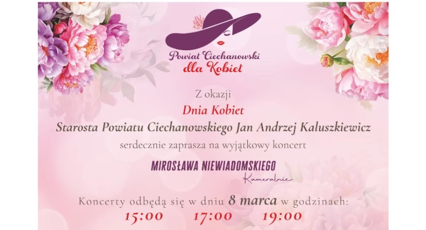 Koncert z okazji Dnia Kobiet w Ciechanowie. Trzeba odebrać darmowe wejściówki