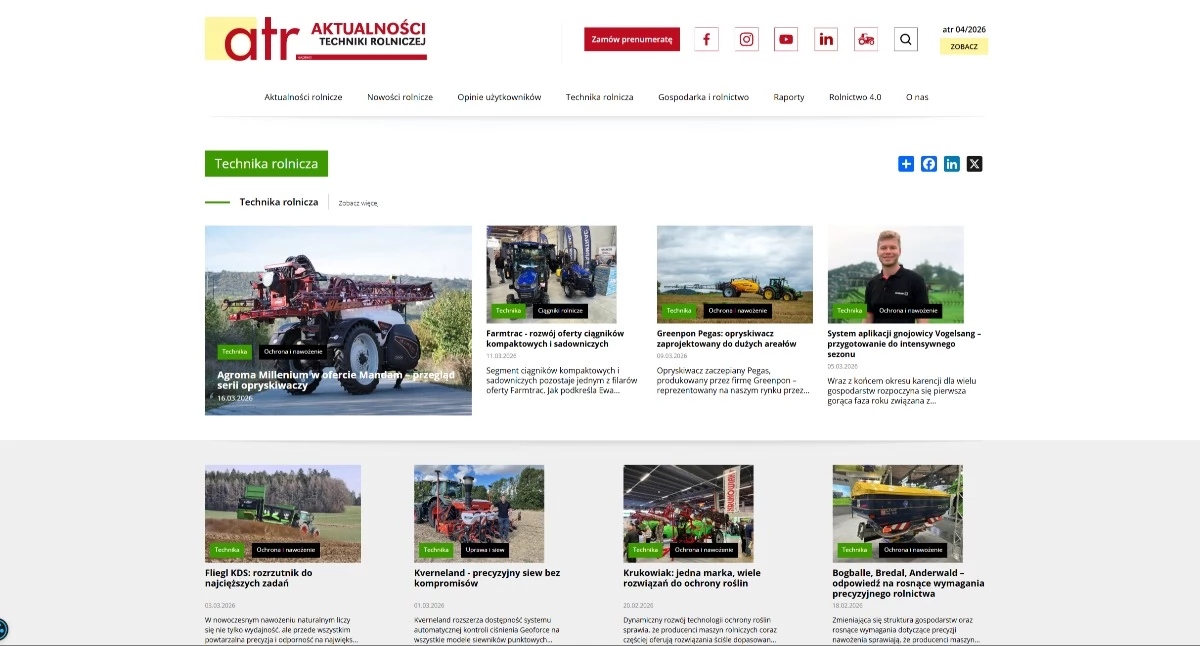Nowoczesna technika rolna - jakie technologie zmieniają rolnictwo w 2026 roku?