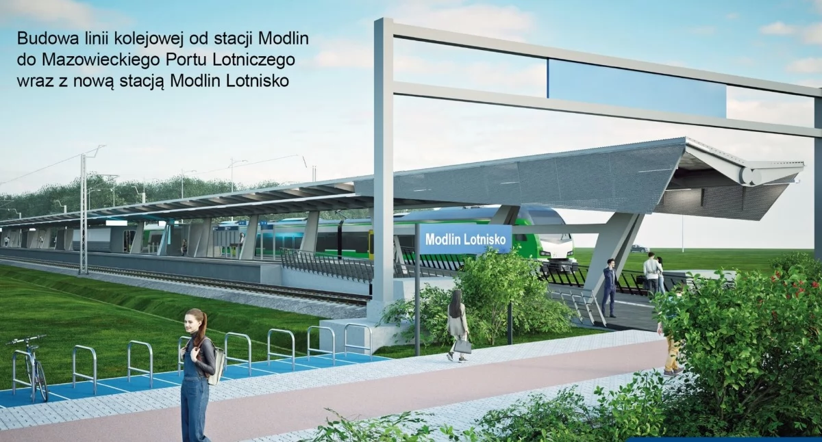 Pociągiem na lotnisko w Modlinie – jest przetarg na budowę połączenia kolejowego