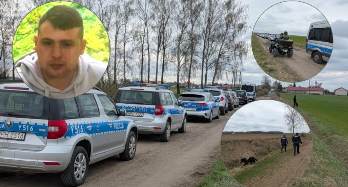 Duże siły policji zaangażowane w poszukiwania 23-latka. Trwa akcja w Ciechanowie i okolicy [wideo/zdjęcia]
