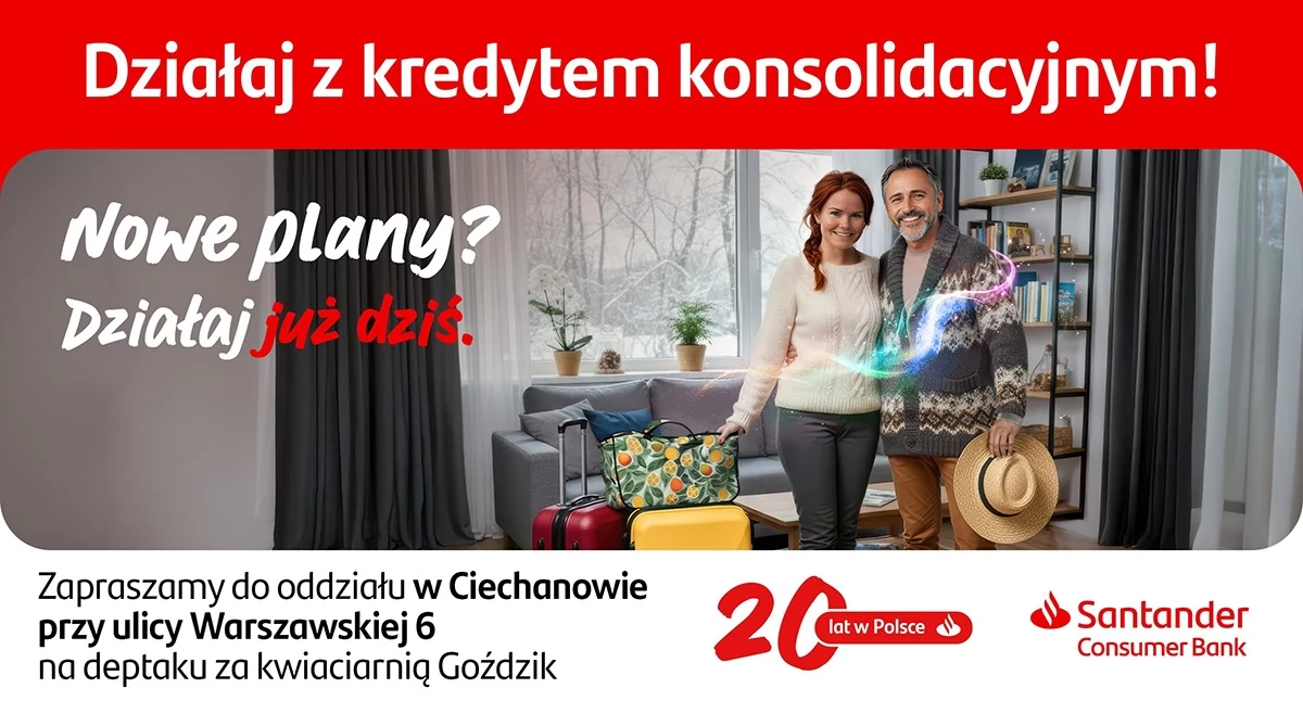 Potrzebujesz sprawdzonego finansowania na wiosenne wydatki? Zapraszamy do oddziału Santander Consumer Banku w Ciechanowie