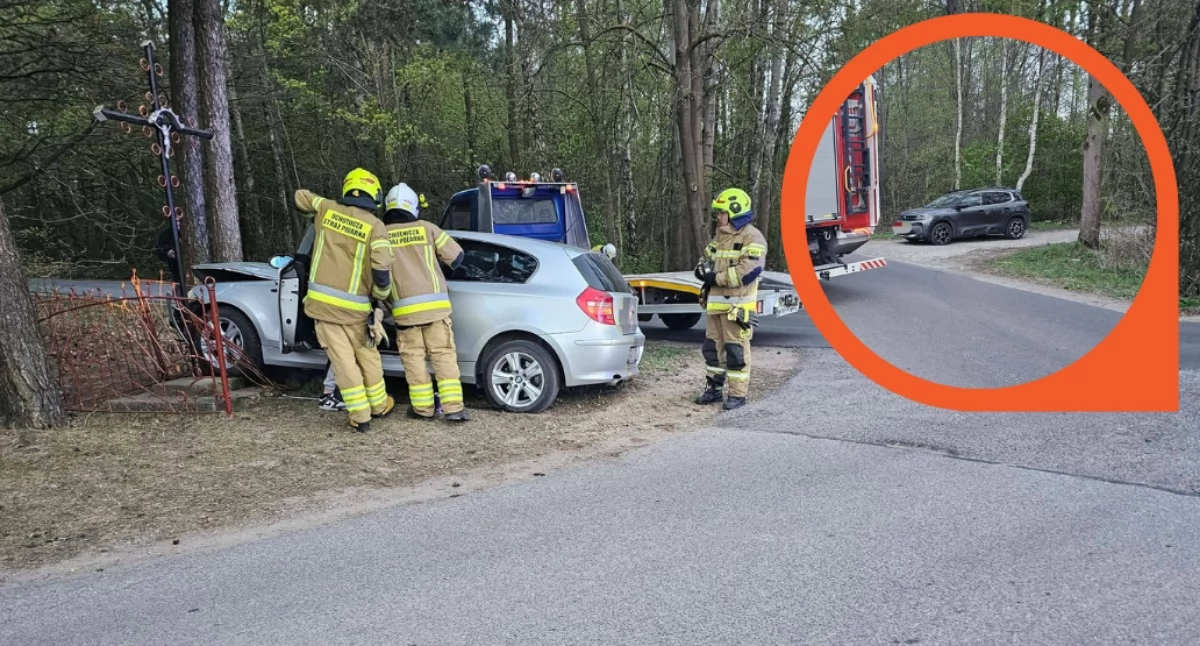 Groźnie zdarzenie pod Ciechanowem. Zderzyły się dwa pojazdy [zdjęcia]