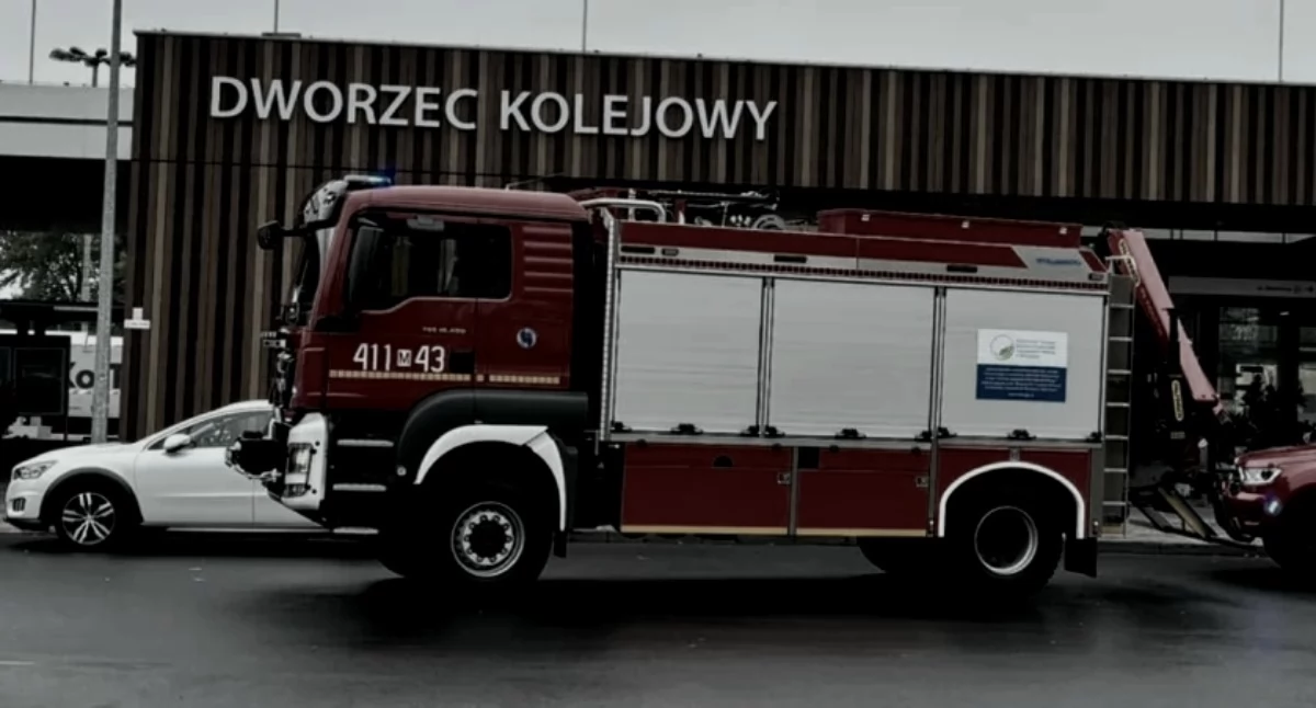 Wypadek na torach przy dworcu PKP w Ciechanowie 