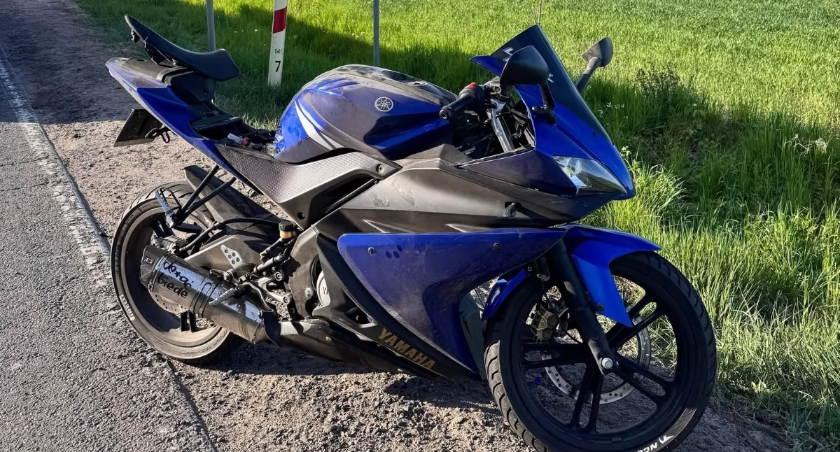 18-letni motocyklista ranny w wypadku [zdjęcia]