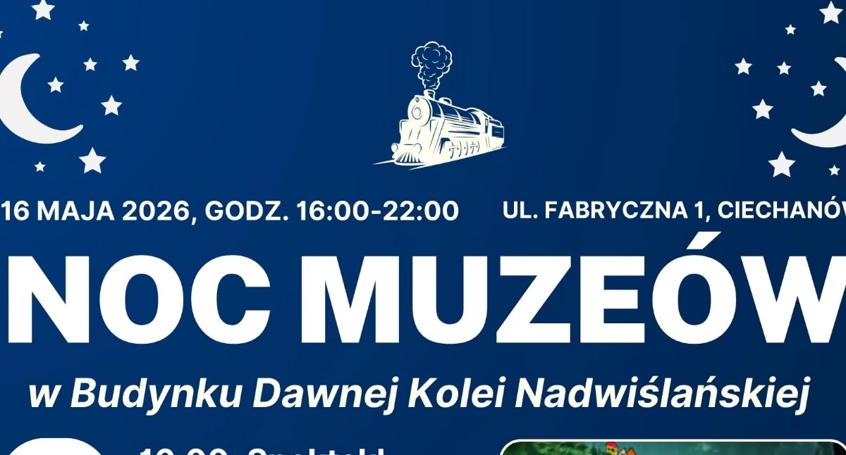 Noc Muzeów w Budynku Dawnej Kolei Nadwiślańskiej w Ciechanowie