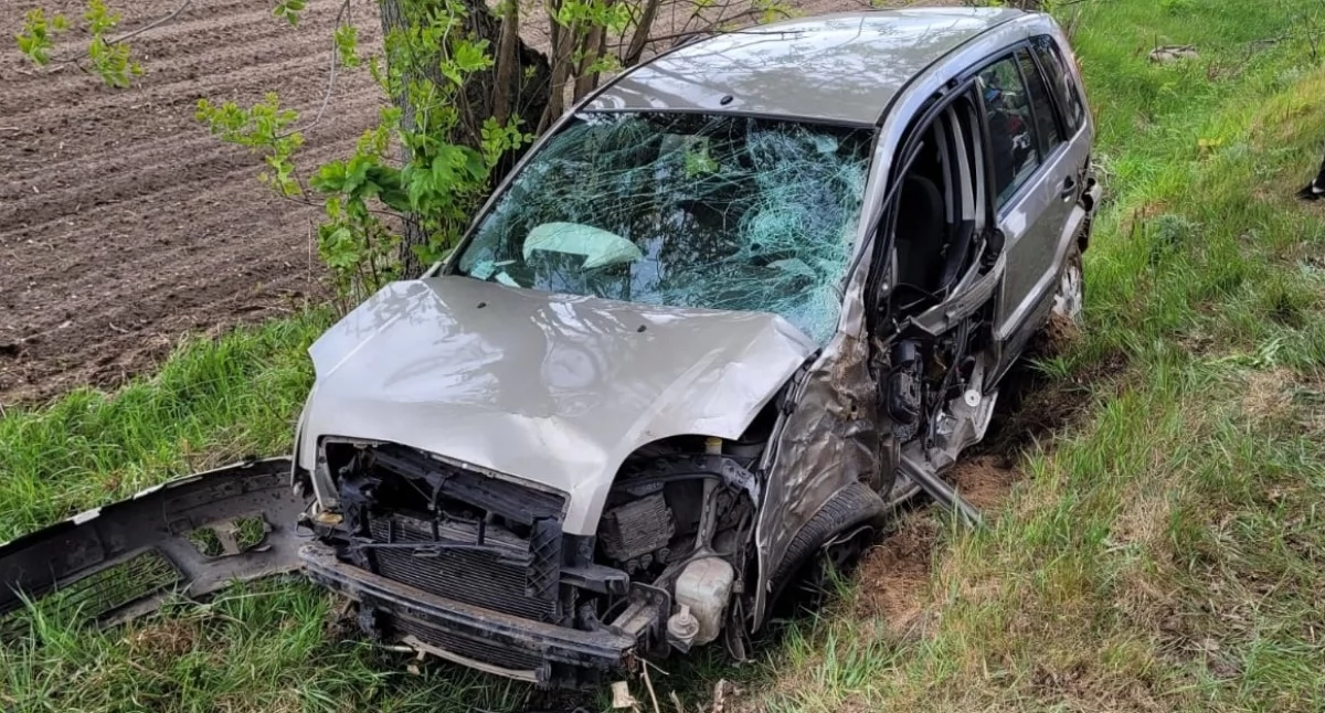 Kierowca zasnął lub zasłabł? Auto uderzyło w drzewo