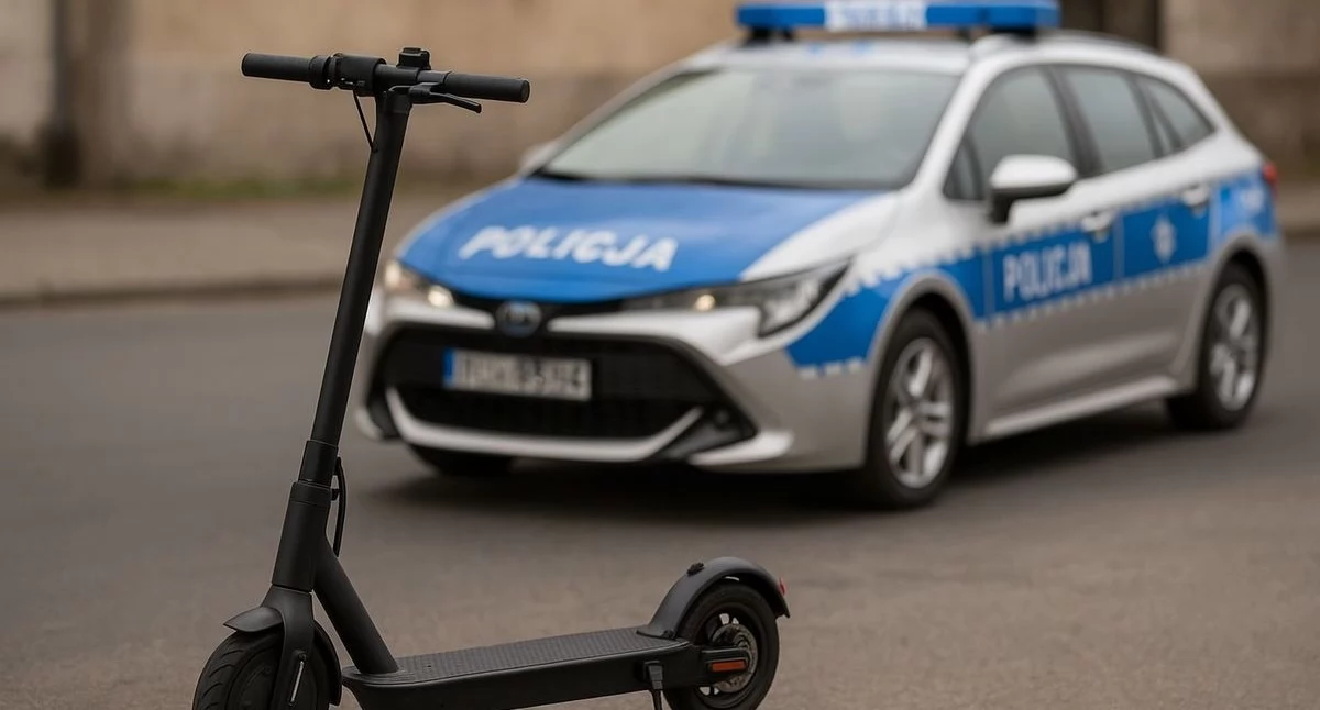 Pod prąd i bez uprawnień. Nastolatek na hulajnodze zatrzymany w centrum Ciechanowa