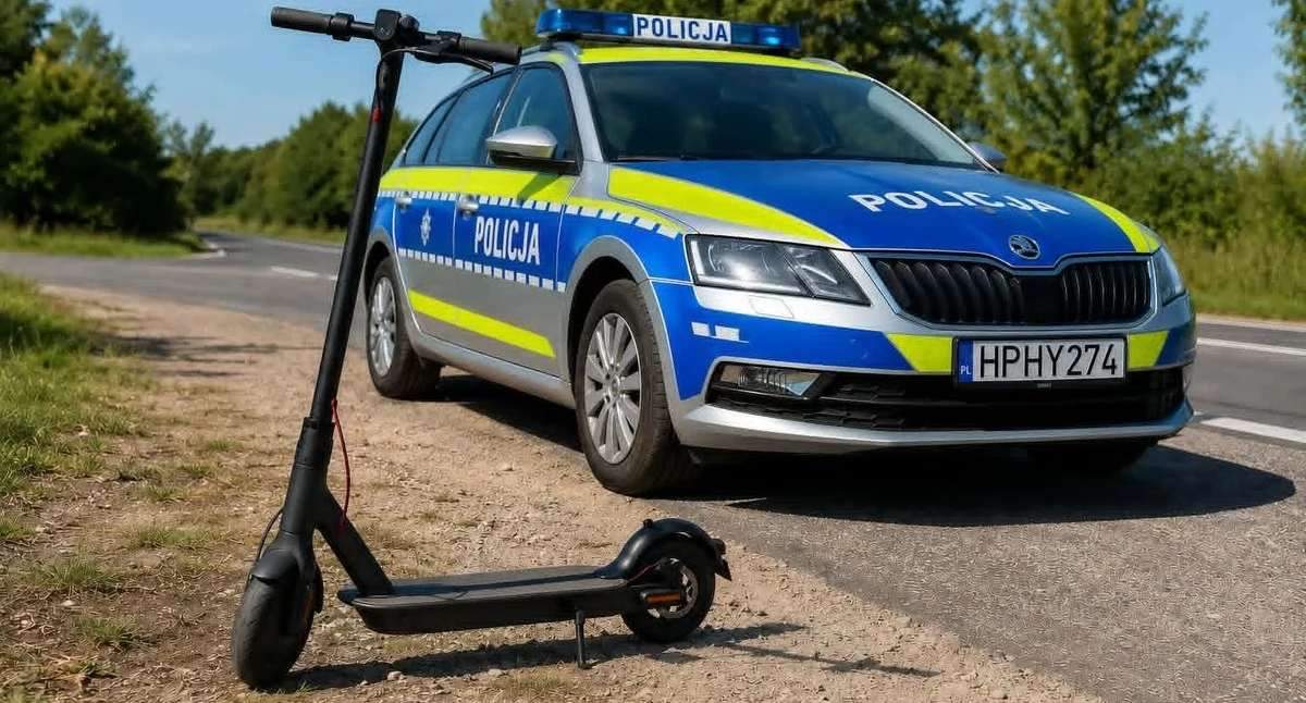 Dwoje 16-latków na hulajnogach zatrzymanych w Ciechanowie. Odpowiedzą przed sądem