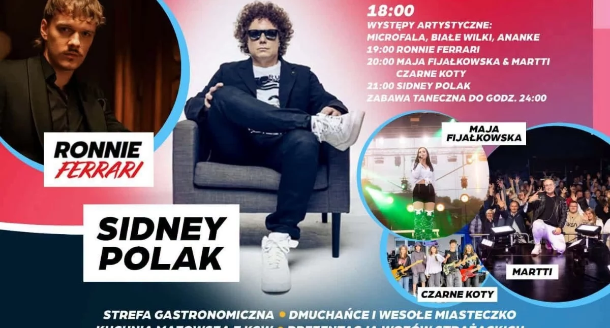 Wakacyjna impreza z mnóstwem atrakcji w Gołotczyźnie. Wystąpią m.in. Ronnie Ferrari i Sidney Polak