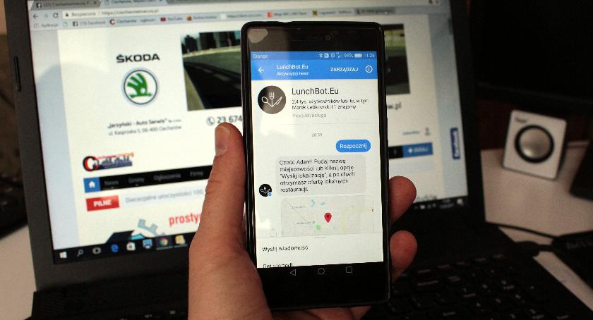 Menu ciechanowskich restauracji na Facebook Messenger? Sprawdziliśmy, jak działa LunchBot