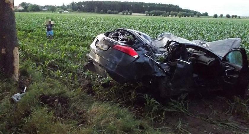 Tragiczny wypadek w Goryszach pod Ciechanowem. Zginął 27-latek (zdjęcia)
