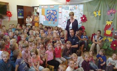 Rzecznik Policji z wizytą w przedszkolu 