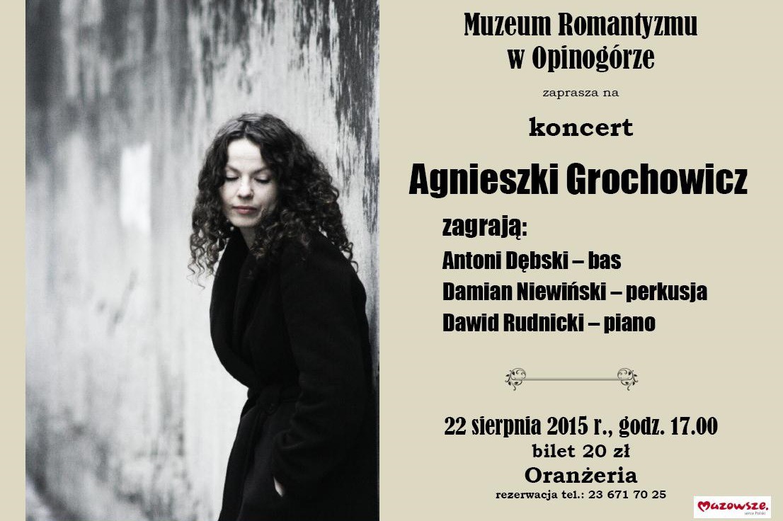 W sobotę koncert Agnieszki Grochowicz z zespołem