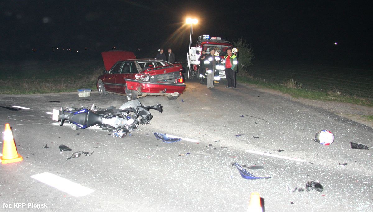 27-letni motocyklista z Ciechanowa ranny w wypadku
