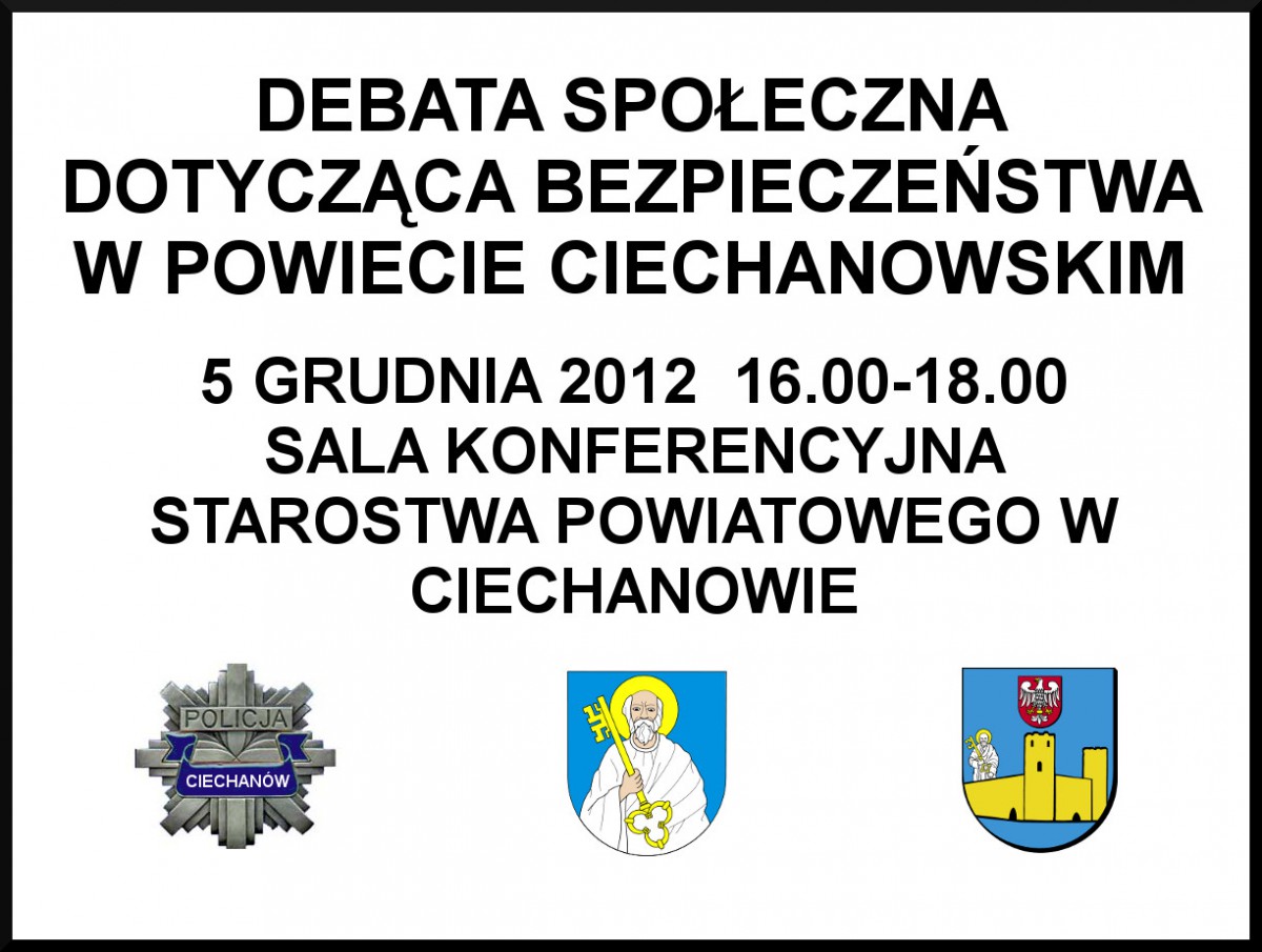 BEZPIECZEŃSTWO W POWIECIE CIECHANOWSKIM