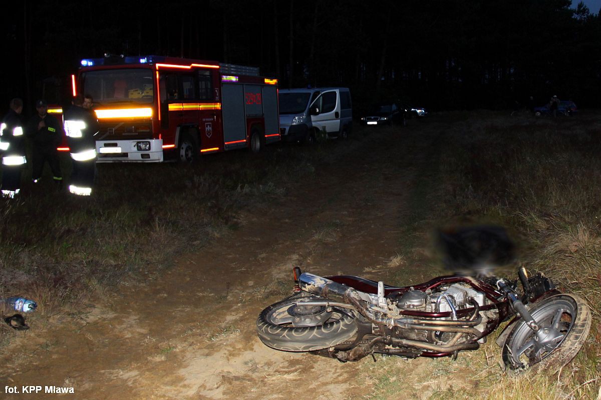 Zginął kolejny motocyklista, jechał drogą gruntową