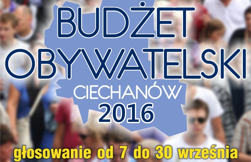 Ostatni dzwonek, żeby zagłosować na projekty ciechanowskiego Budżetu Obywatelskiego