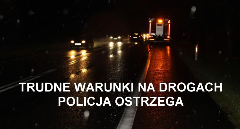 Pięć kolizji w ciągu kilku godzin w regionie. Policja apeluje o ostrożność