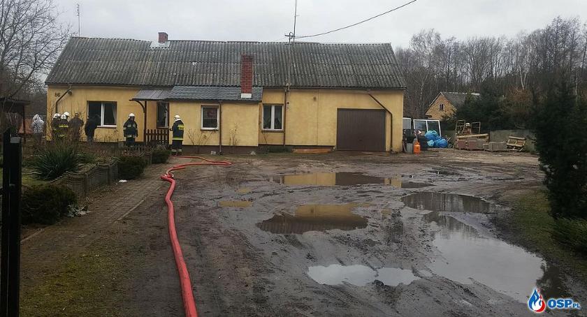 Pożar kotłowni w domu jednorodzinnym