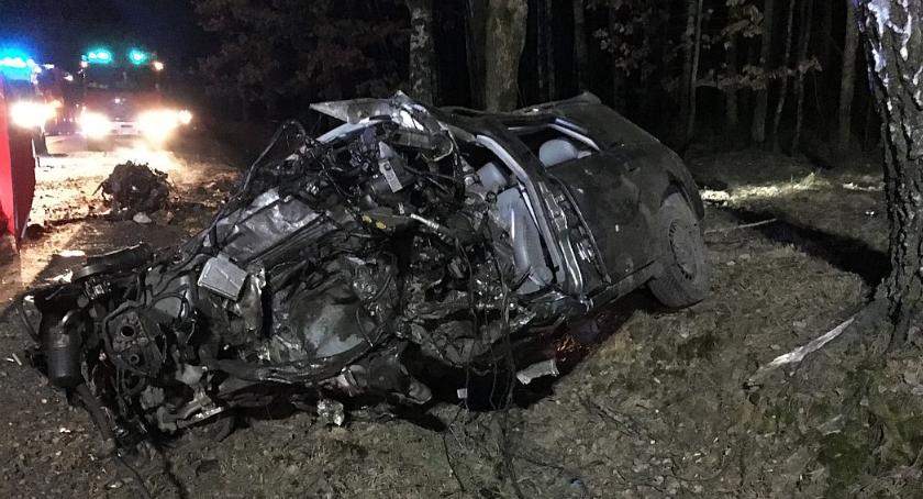 Audi uderzyło w drzewo. Zginął 19-letni mieszkaniec Ciechanowa [zdjęcia]