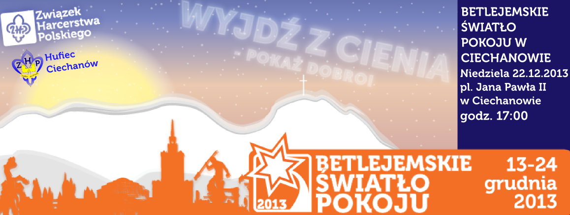 Harcerze przekażą mieszkańcom Ciechanowa Betlejemskie Światło Pokoju