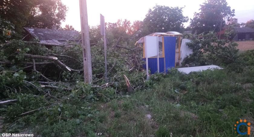 Uszkodzone budynki, połamane drzewa - ok. 100 interwencji po nawałnicach w powiecie [zdjęcia] 