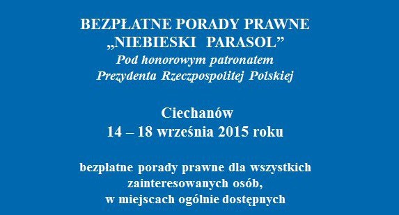 Mieszkańcy Ciechanowa będą mogli skorzystać z bezpłatnych porad prawnych