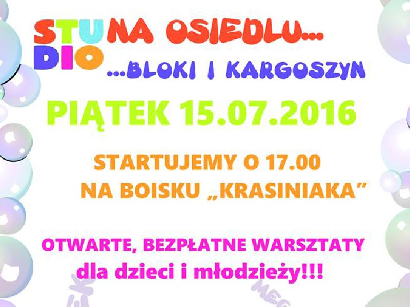 Studio na osiedlu - zaproszenie