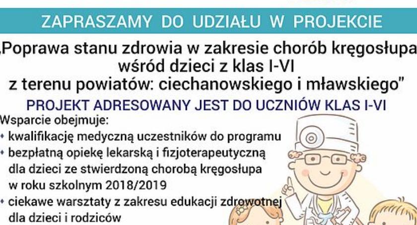 Zadbają o kręgosłupy uczniów z powiatu ciechanowskiego