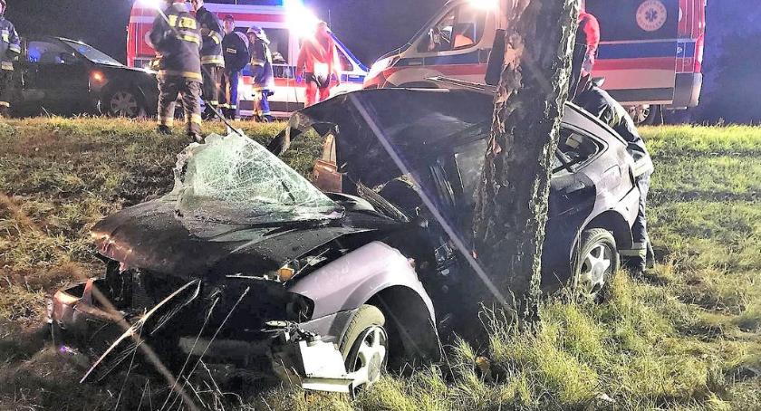 Mazda uderzyła w drzewo. Zginął młody kierowca [zdjęcia]